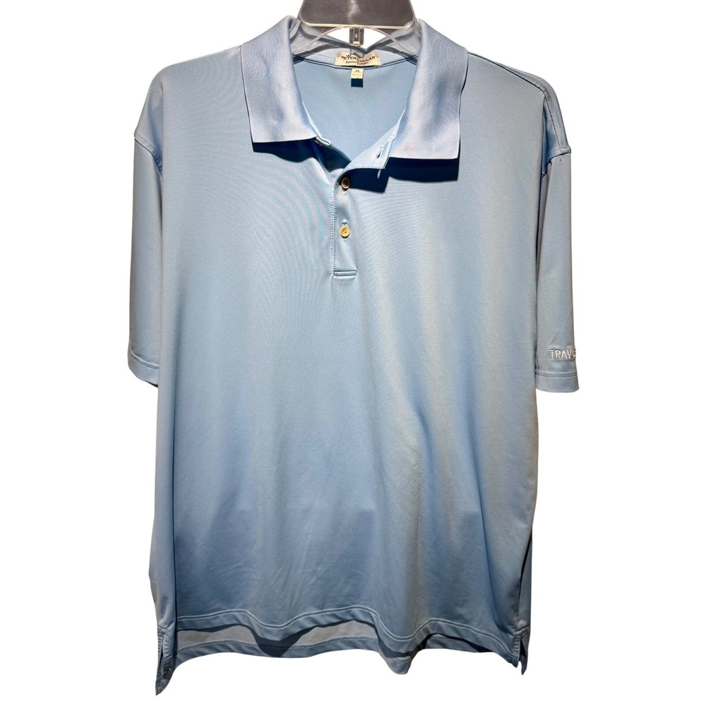 Peter Millar‎ Summer Comfort Polo Shirt XL Blue Performance Golf Stretch